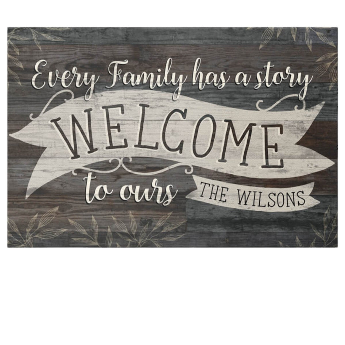 Personalized Welcome to Our Story Premium Canvas