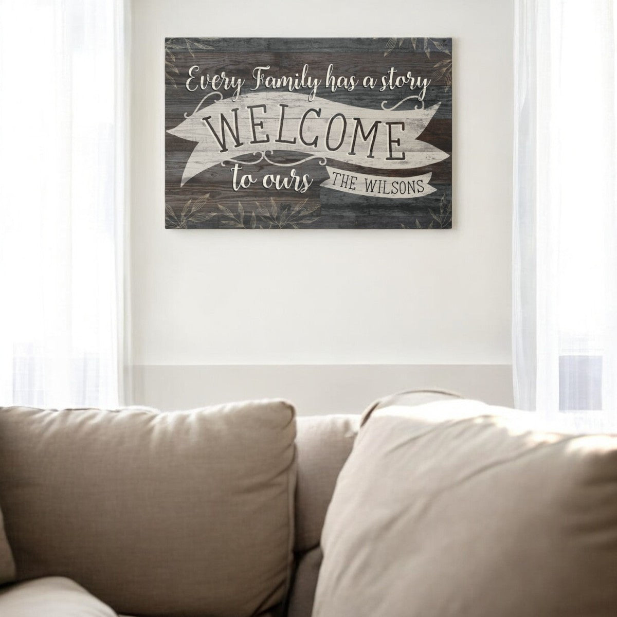 Personalized Welcome to Our Story Premium Canvas
