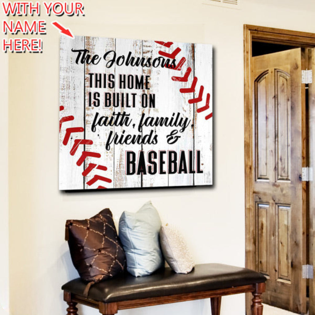 Personalized Family, Friends, Baseball Premium Canvas
