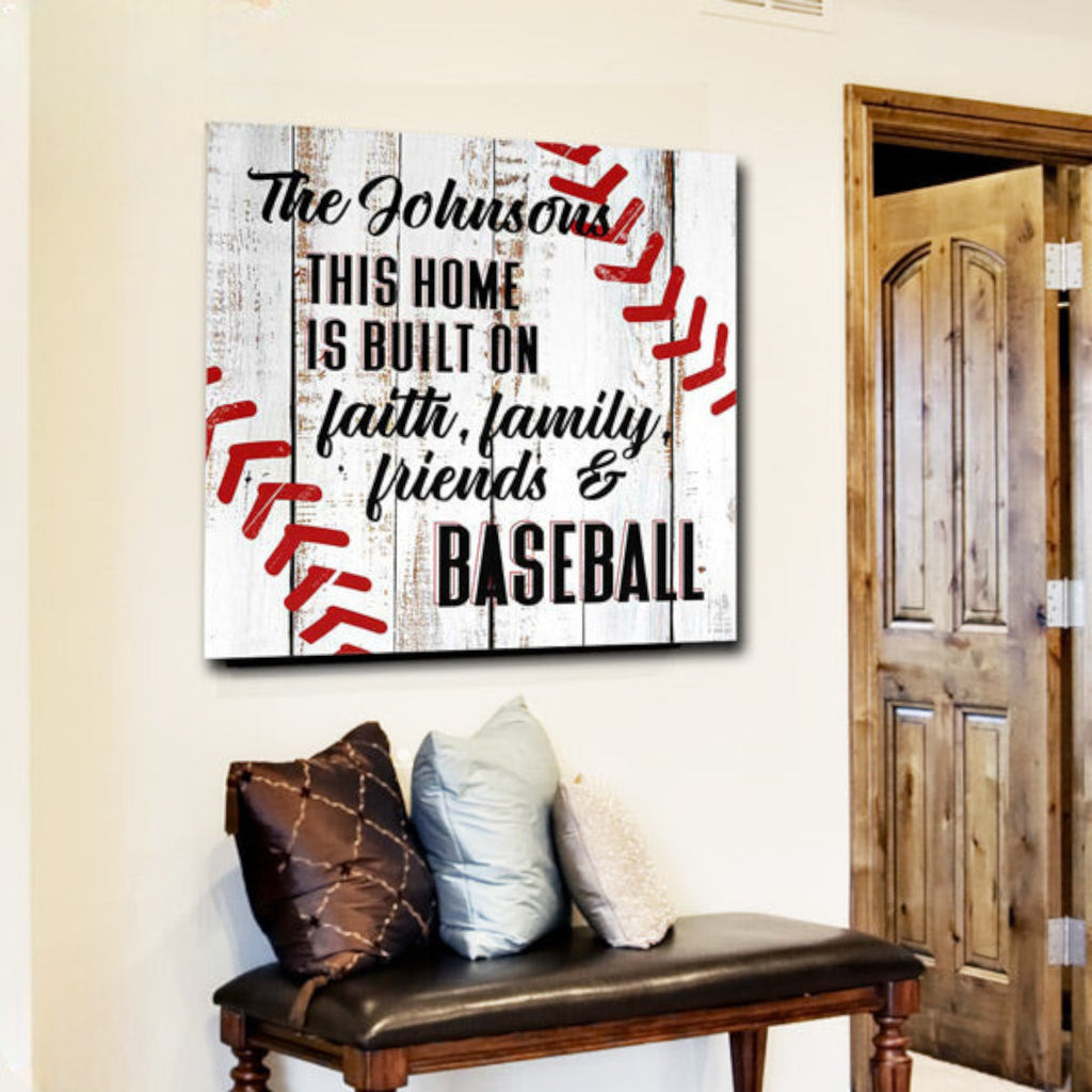 Personalized Family, Friends, Baseball Premium Canvas
