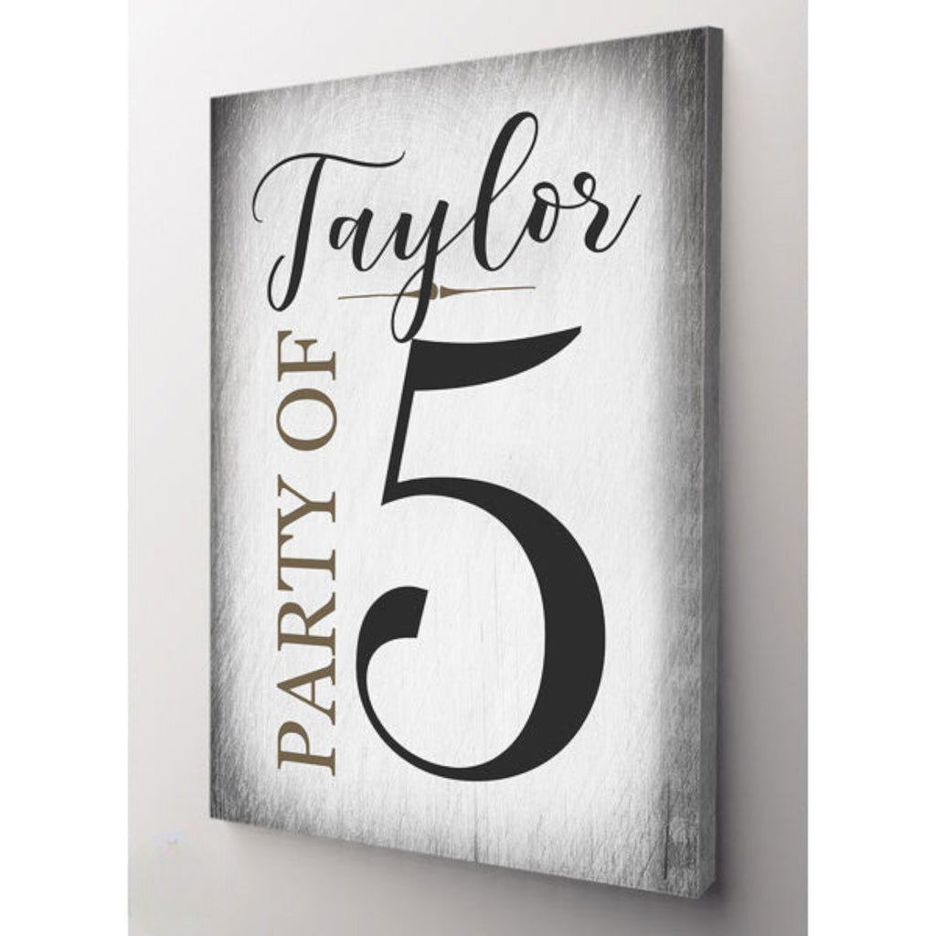 Personalized Family Name Party of. . Premium Canvas