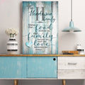 Personalized Food, Family, Love Premium Canvas