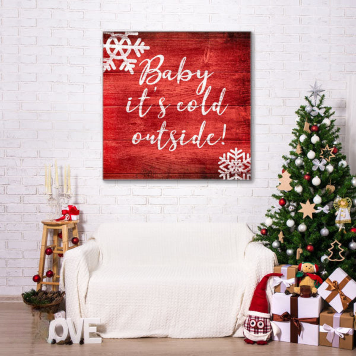 Baby Its Cold Outside Premium Canvas