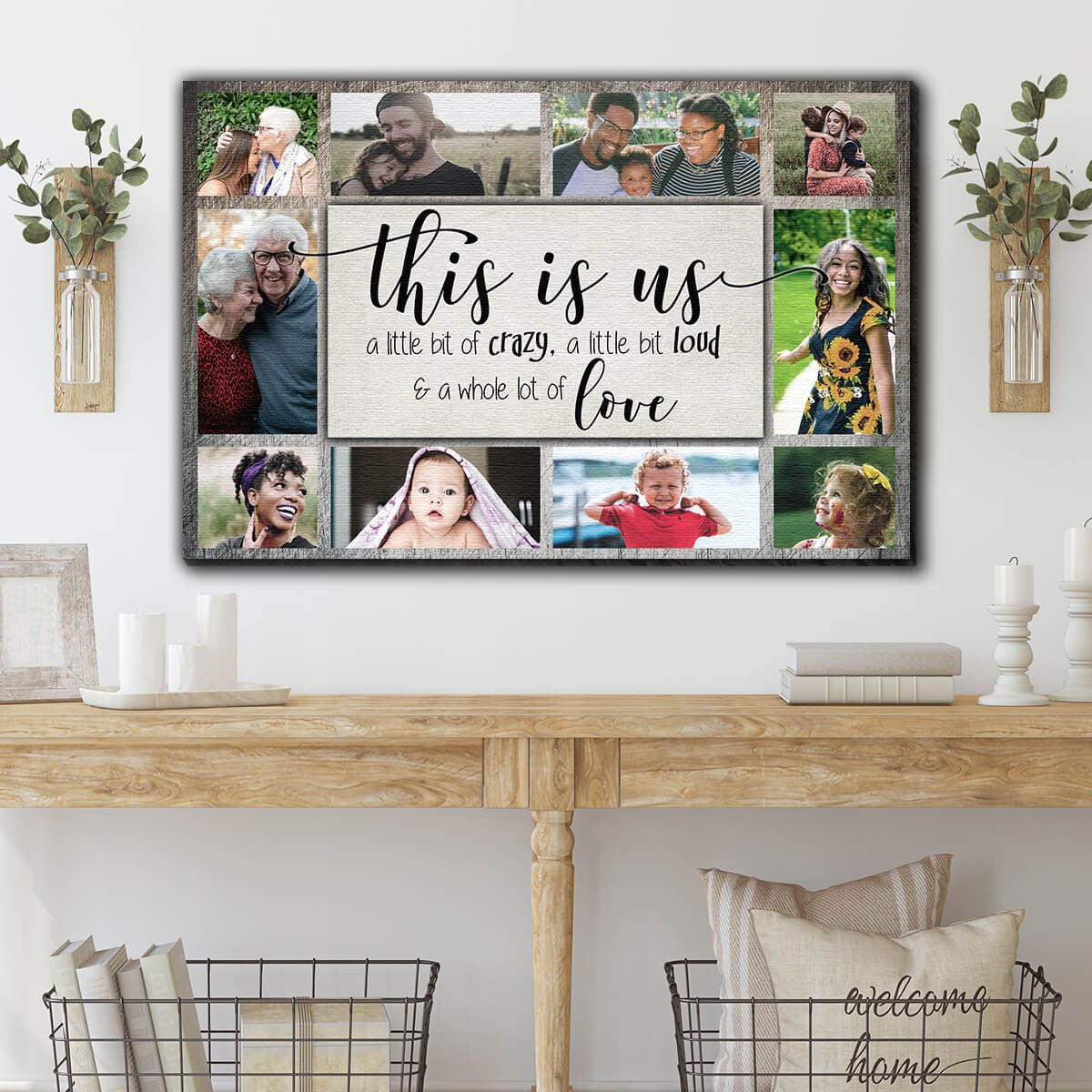 Personalized This is Us With Photos Premium Canvas