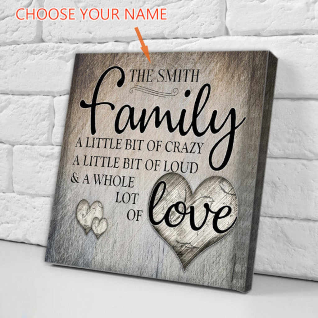 Personalized Family.. Love Premium Canvas