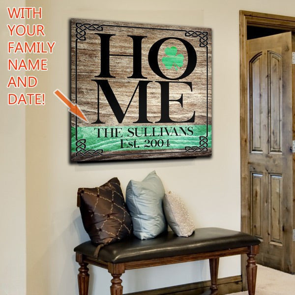 Personalized Irish Home Premium Canvas
