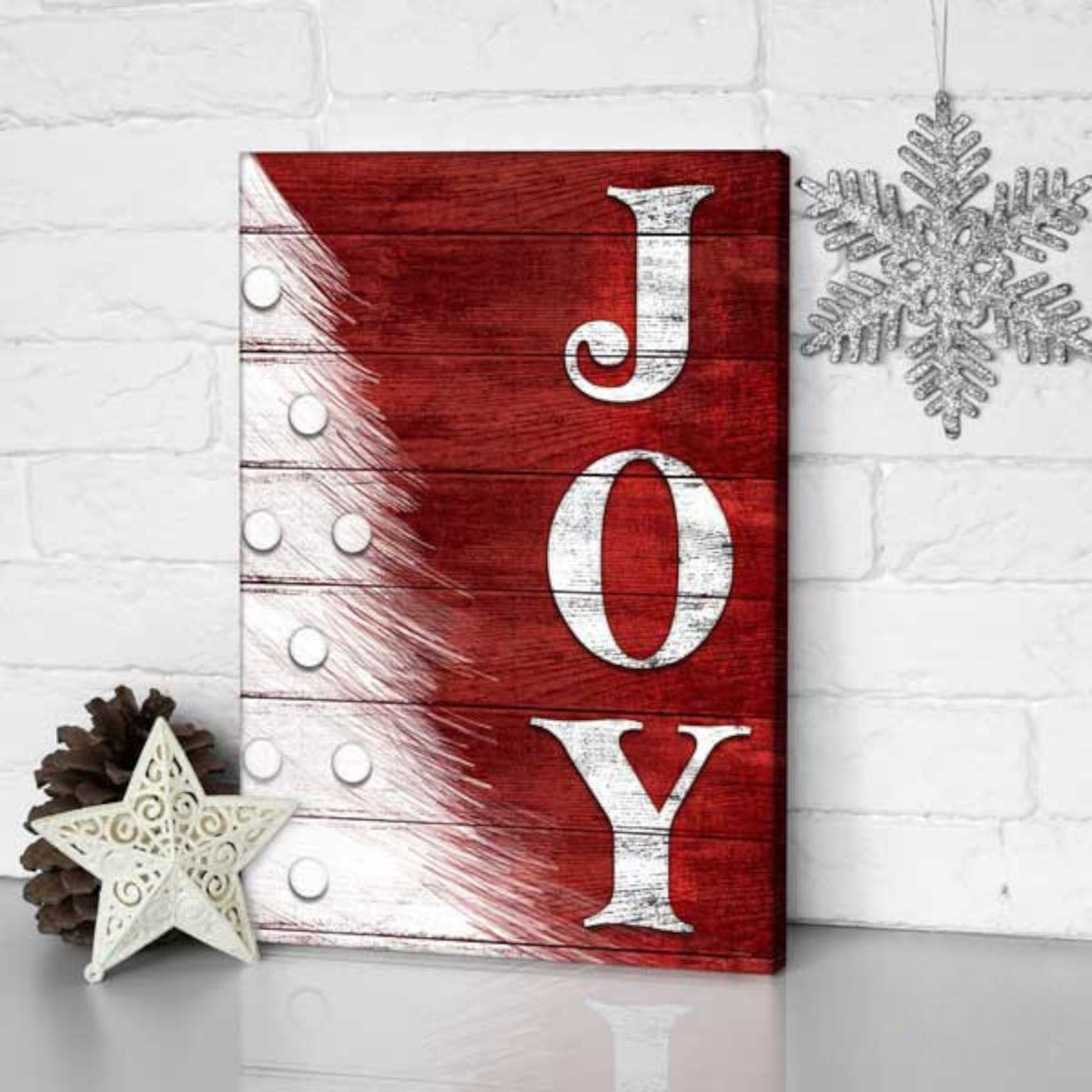 JOY Christmas Canvas Wall Art – Christmas Decor