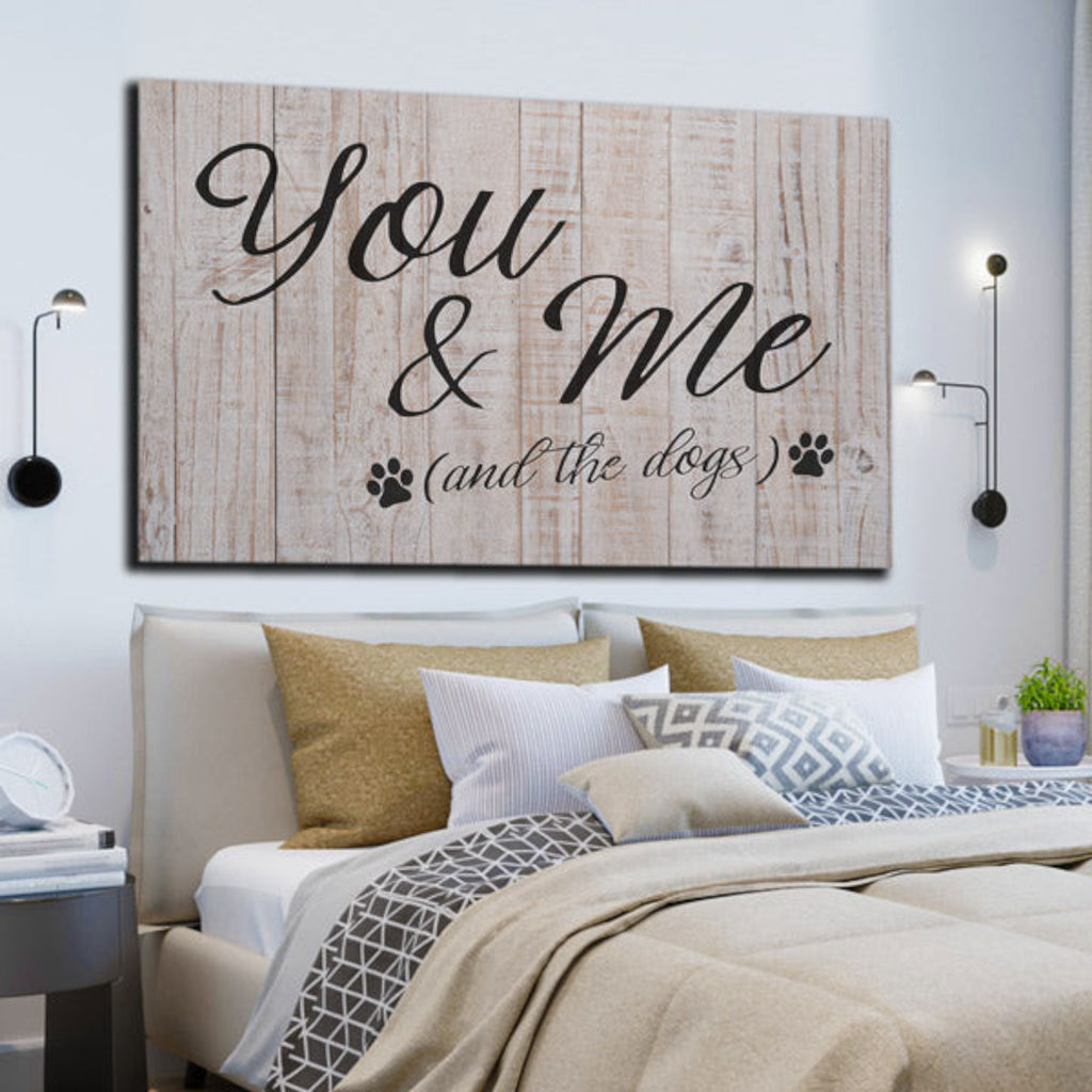 You & Me (And The Dogs) Premium Canvas