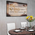Food, Family, Love Premium Rustic Canvas