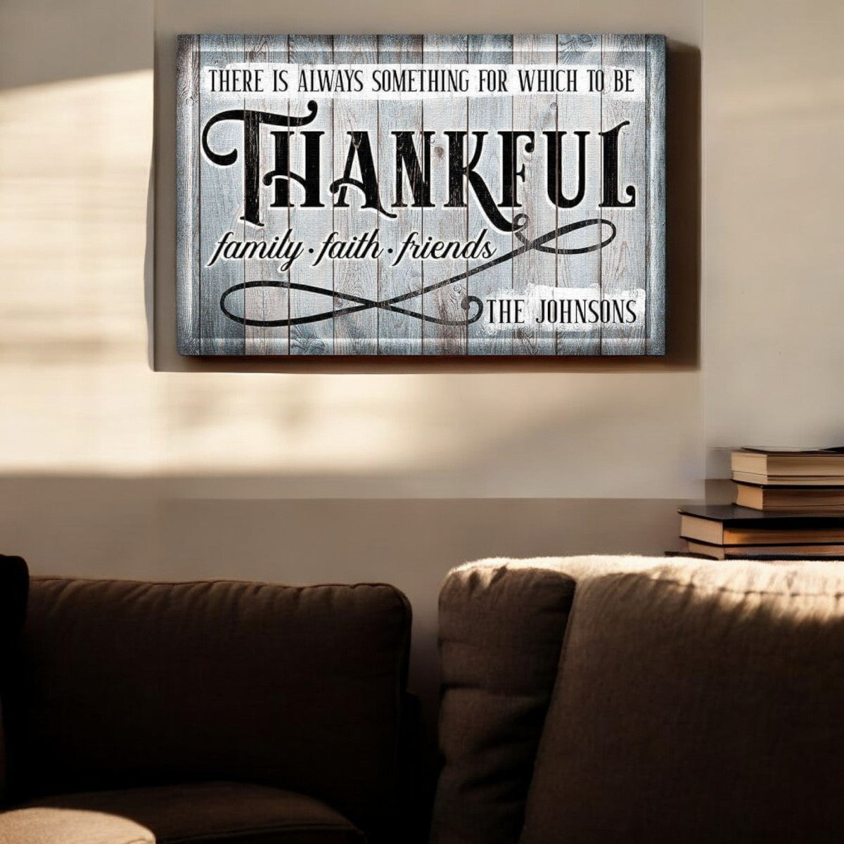 Personalized Theres Always Something To Be Thankful Premium Canvas