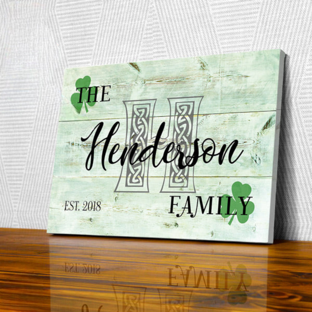 Personalized Irish Family Name Premium Canvas