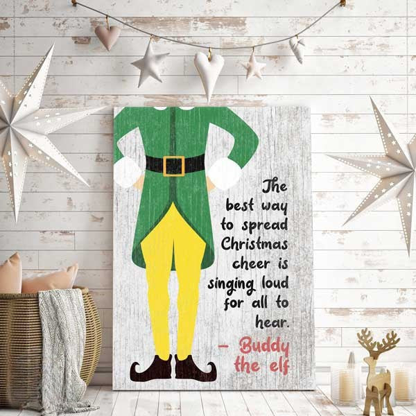 Buddy The Elf Christmas Canvas Wall Art – Christmas Decor