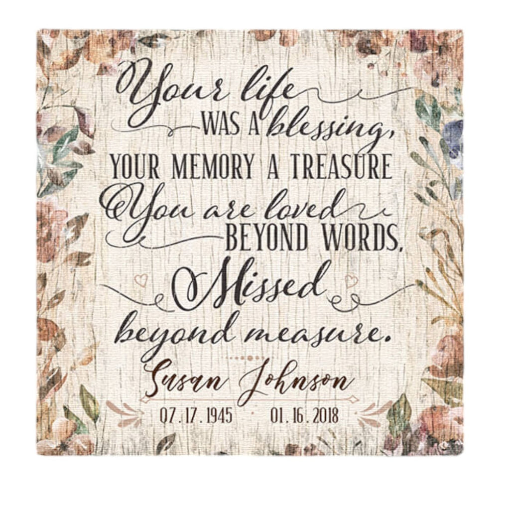 Personalized Your Memory A Treasure Premium Memorial Canvas Wall Art