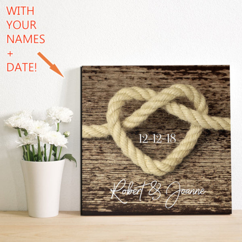 Personalized Tie The Knot Premium Canvas
