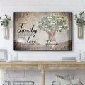 Personalized Family Tree - Whole Lot of Love Premium Canvas