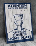Attention Players With Short Bats Please Stand Closer To Home Plate Canvas Wall Art Prints