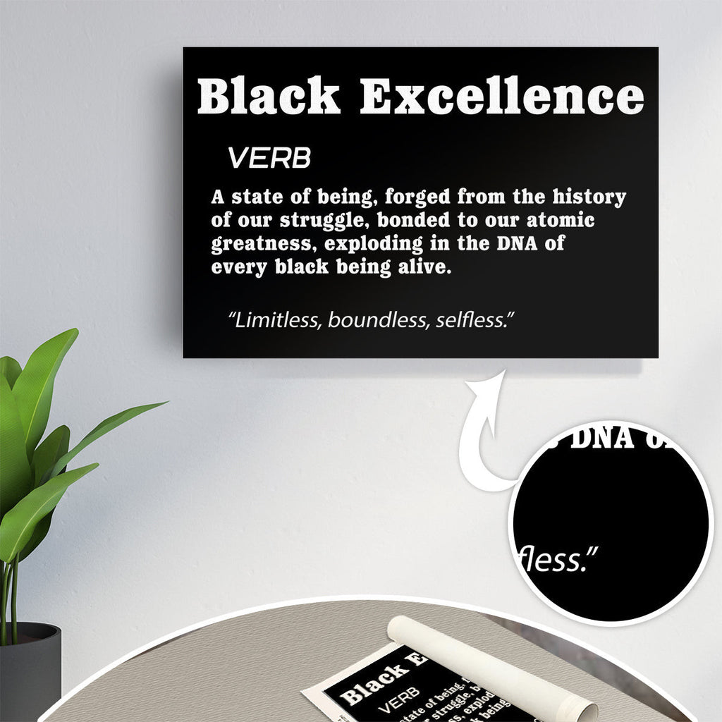 Black Excellence Canvas Wall Art