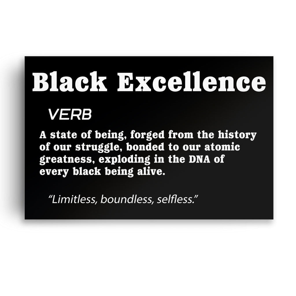 Black Excellence Canvas Wall Art