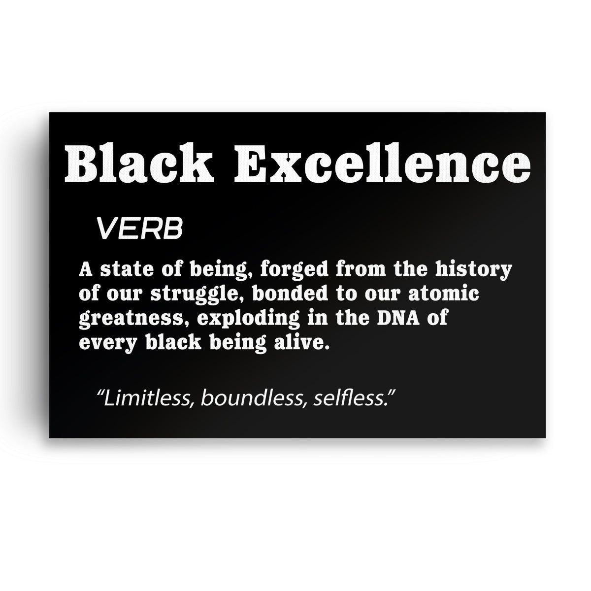 Black Excellence Canvas Wall Art
