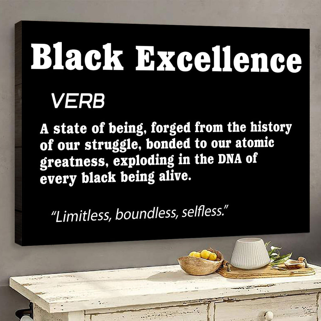 Black Excellence Canvas Wall Art