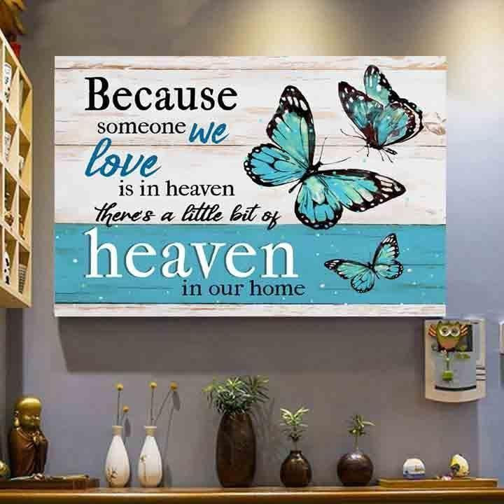Butterfly Someone We Love Is In The Heaven Horizontal Canvas Prints