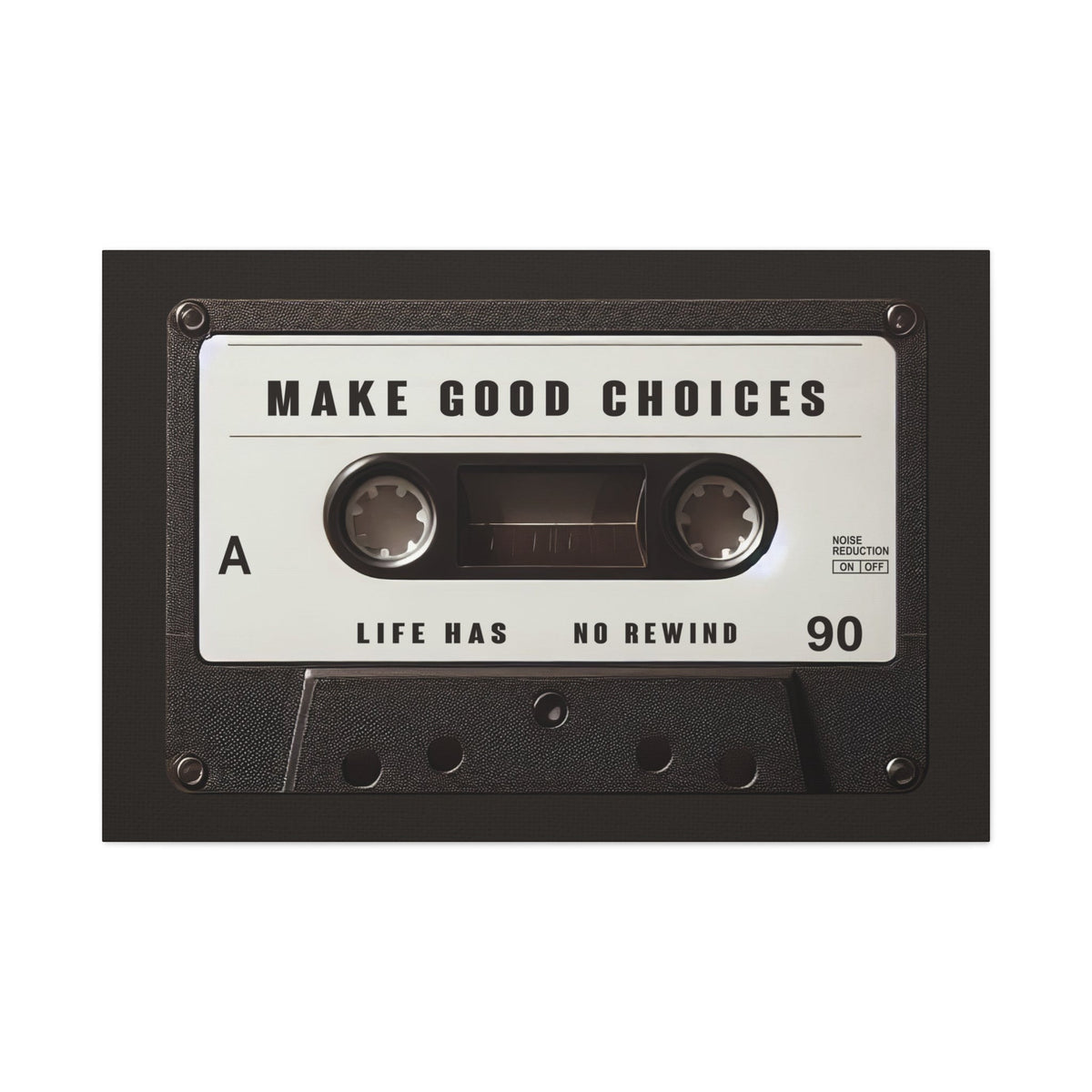 Make Good Choices Canvas Wall Art Decor, Inspirational Cassette Canvas, Motivational Canvas for Home Office Wall Decor