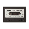 Make Good Choices Canvas Wall Art Decor, Inspirational Cassette Canvas, Motivational Canvas for Home Office Wall Decor