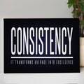 Consistency Definition Motivational Canvas Wall Art