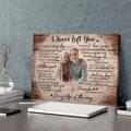 Personalized Photo I Never Let You Go Memorial Canvas Wall Art – Memorial Gift