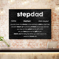 Personalized Stepdad Canvas Wall Art – Father's Day Gift for Stepdad