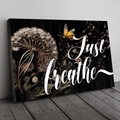 Dandelion Just Breath Canvas Wall Art - Inspiration Canvas