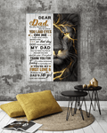 Dear Dad You Laid Eyes Lion Fathers Day Canvas Wall Art