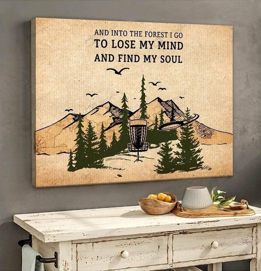 Disc Golf Find My Soul Canvas Wall Art Prints