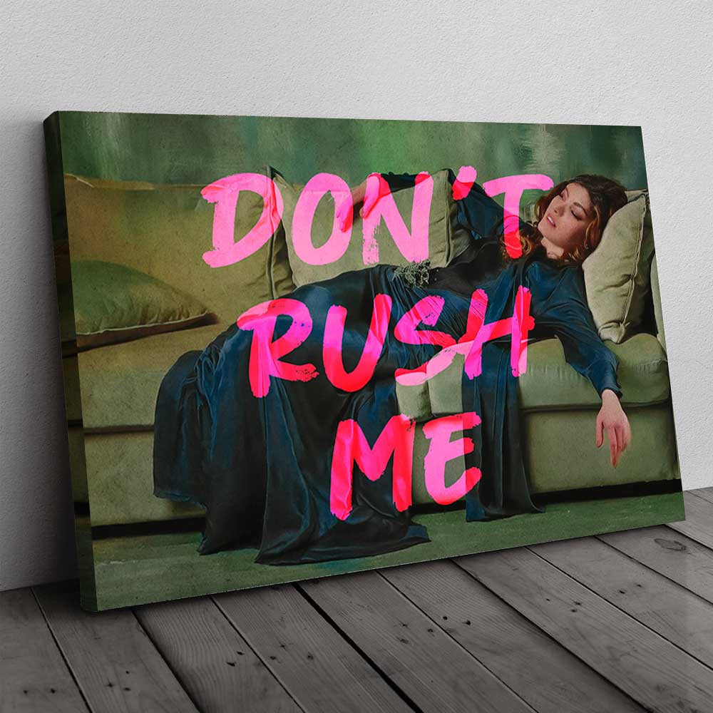 Don't Rush Me Canvas Wall Art – Funny Bathroom Decor