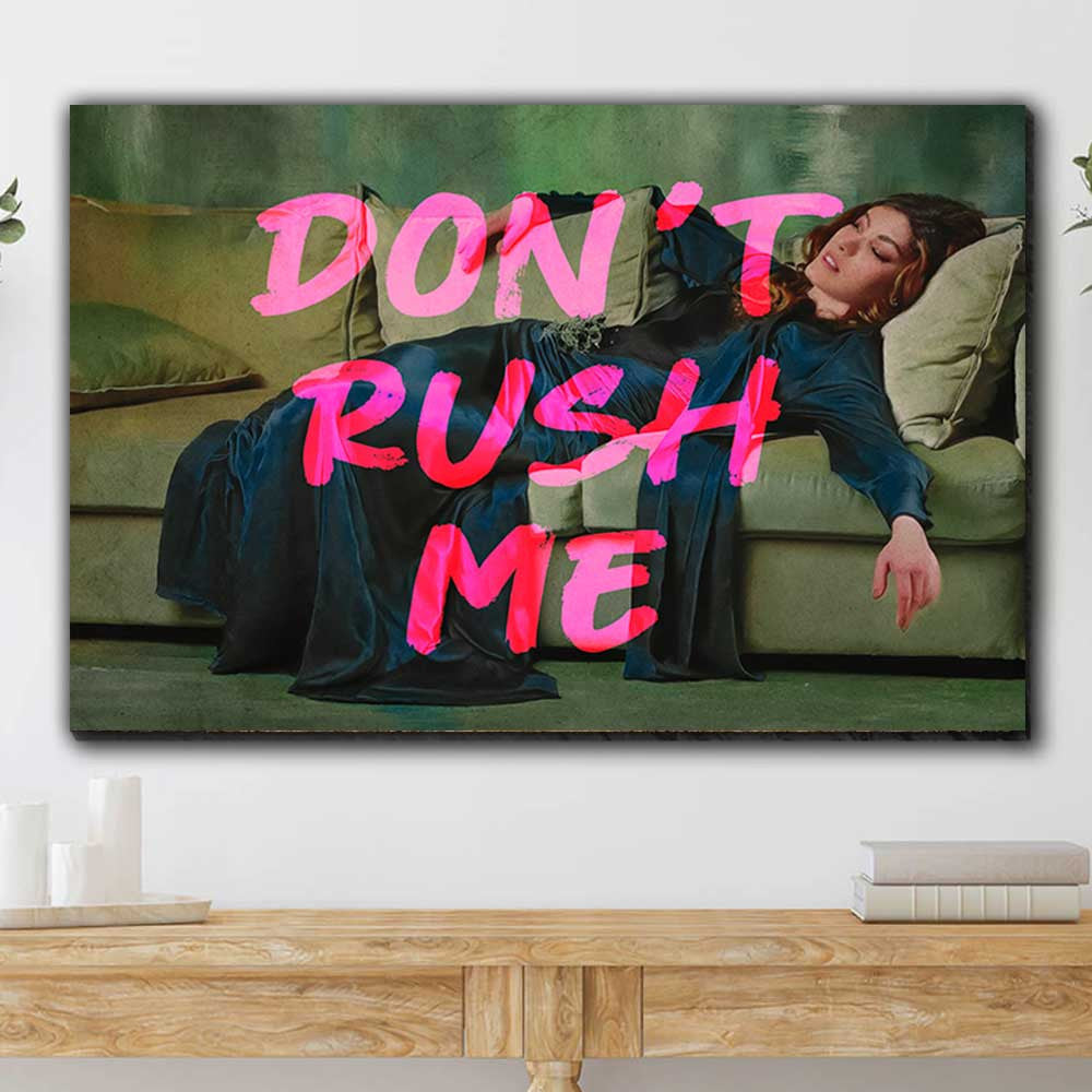 Don't Rush Me Canvas Wall Art – Funny Bathroom Decor
