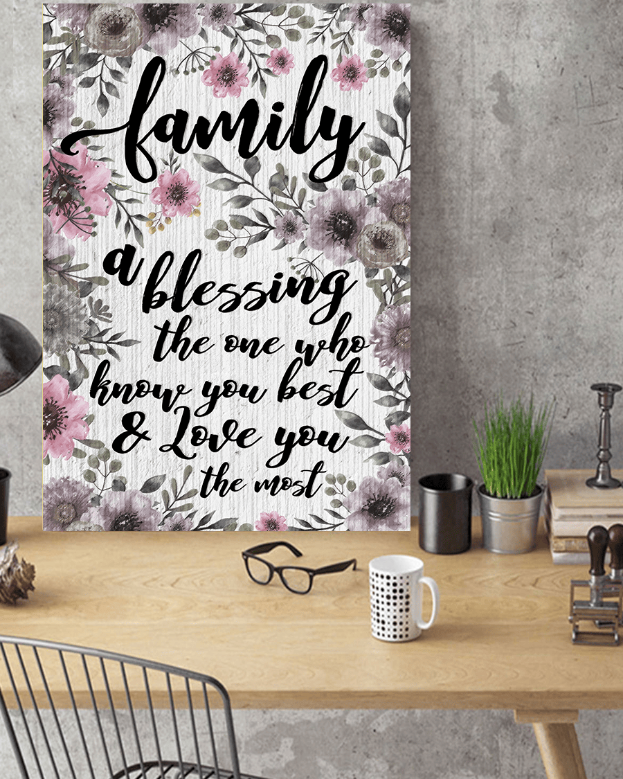 Family A Blessing The Ones Who Love You The Most Canvas Wall Art – Family Home Decor