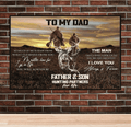 Father And Son Partners For Life Fathers Day Canvas Wall Art