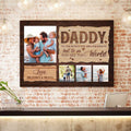 Personalized Photo Daddy To The World You Are Canvas Wall Art – Father's Day Gift for Dad