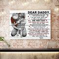 Fathers Day Dear Daddy The First Time Canvas Wall Art