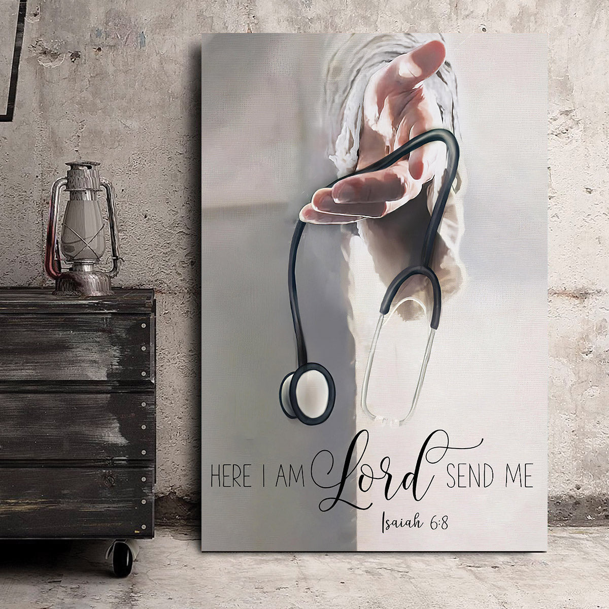 God Blessed Nurse I Am Lord Send Me Canvas Wall Art Prints