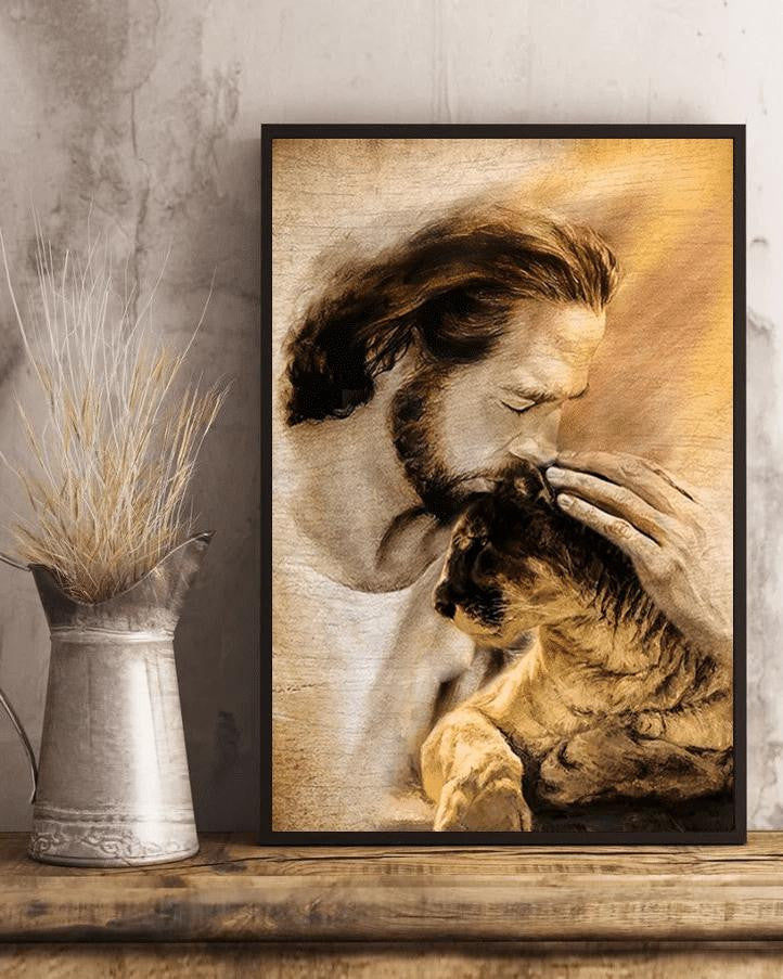 God With Lovely Cougar Vertical Canvas Prints