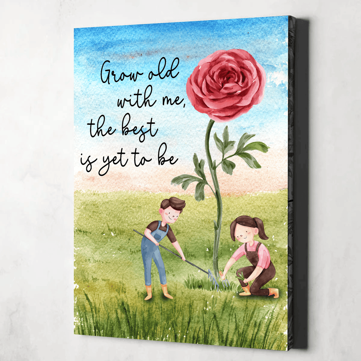 Grow Old With Me Canvas Wall Art – Anniversary Gift