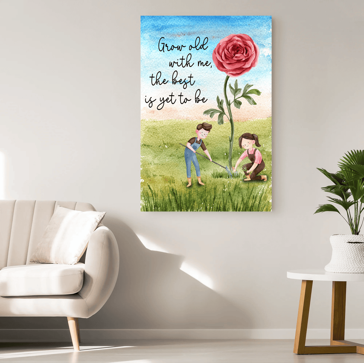 Grow Old With Me Canvas Wall Art – Anniversary Gift