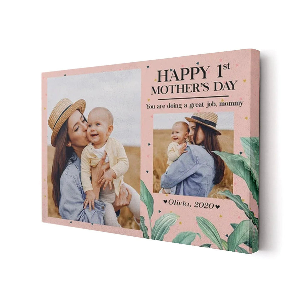 Personalized Happy Mother's Day Canvas Wall Art – Gift for Mom