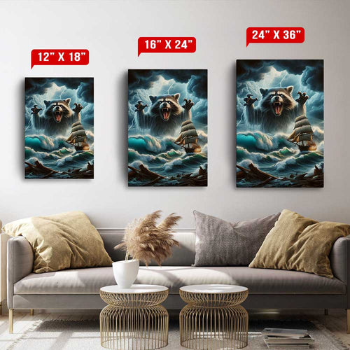 I Do What I Want Raccoon Canvas Wall Art – Funny Animal Wall Art