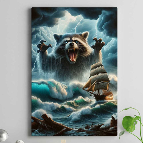 I Do What I Want Raccoon Canvas Wall Art – Funny Animal Wall Art