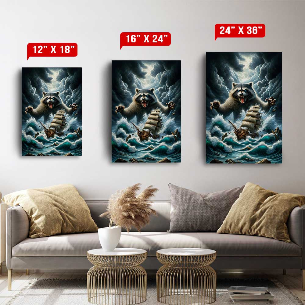 I Sail I Know Thing Racoon Canvas Wall Art
