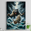 I Sail I Know Thing Racoon Canvas Wall Art