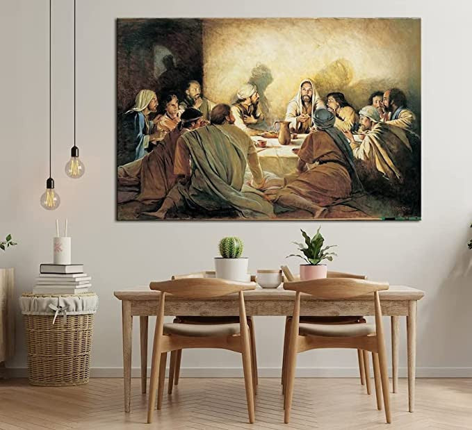 Jesus Last Supper Canvas Wall Art – Christian Wall Decor