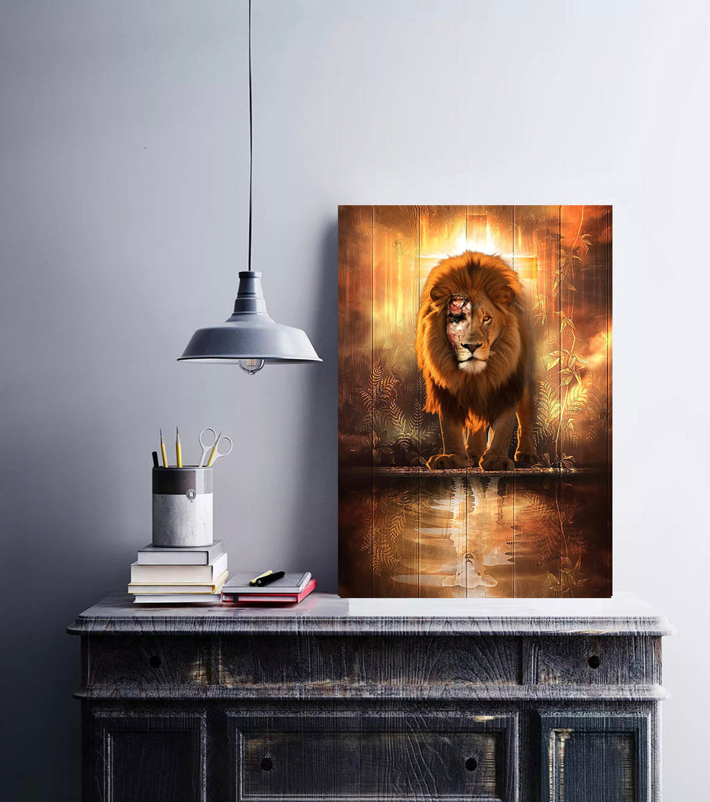 Jesus Lion Sheep Canvas Wall Art - Christ Canvas